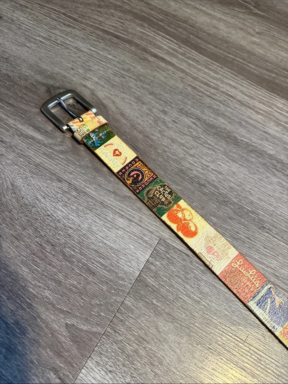 Fossil Men's Colorful Patchwork Leather Belt